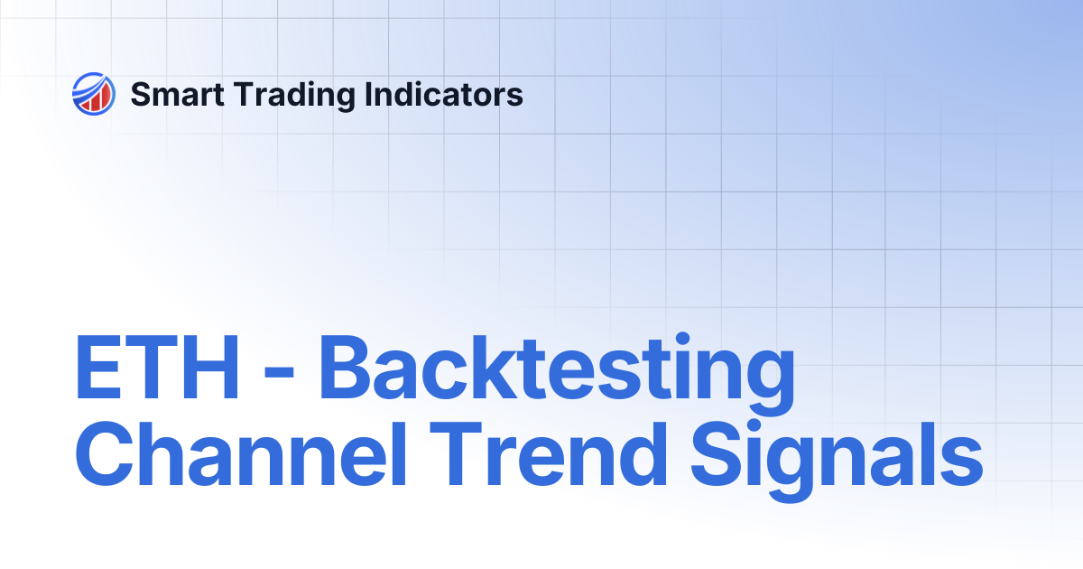 ETH - Backtesting Channel Trend Signals | Smart Trading Indicators